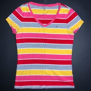 ❤️ 3 x $20 Tommy Hilfiger striped V neck shirt